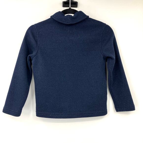 Old Navy Blue Knit Fleece Shawl Collar Button Long Sleeve Sweater Top Shirt - Picture 3 of 8